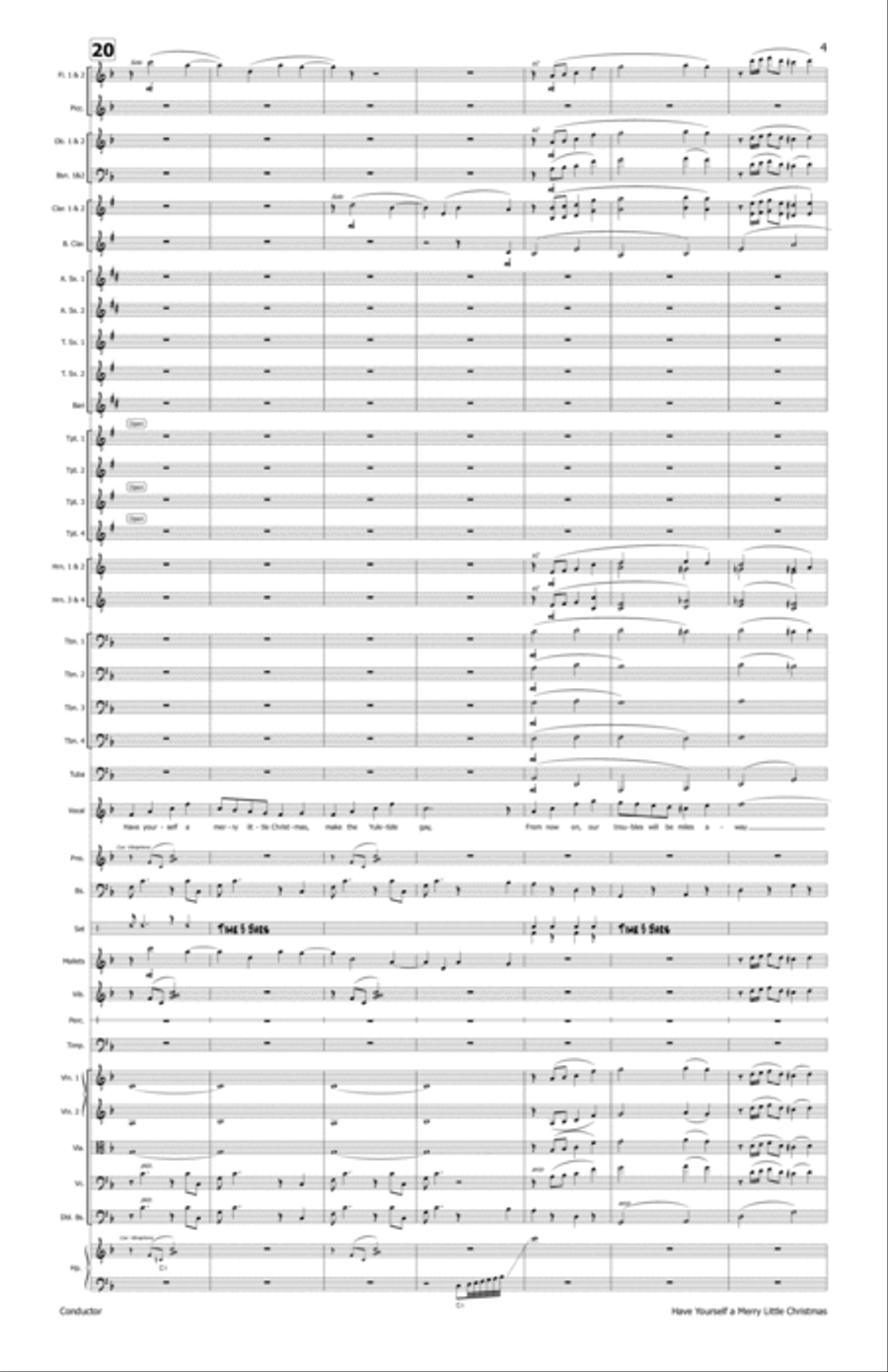 Have Yourself A Merry Little Christmas - Score Only Full Orchestra scores gallery preview page 5