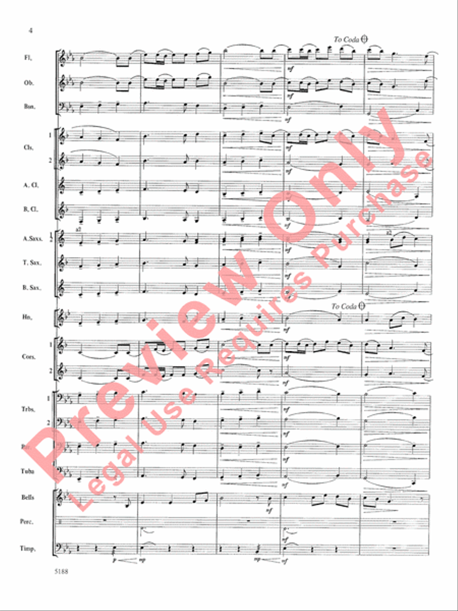 Tunbridge Meadows Concert Band scores gallery preview page 5