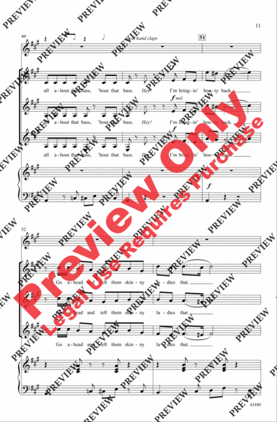 All About That Bass - SoundTrax CD (CD only) Choir scores gallery preview page 11