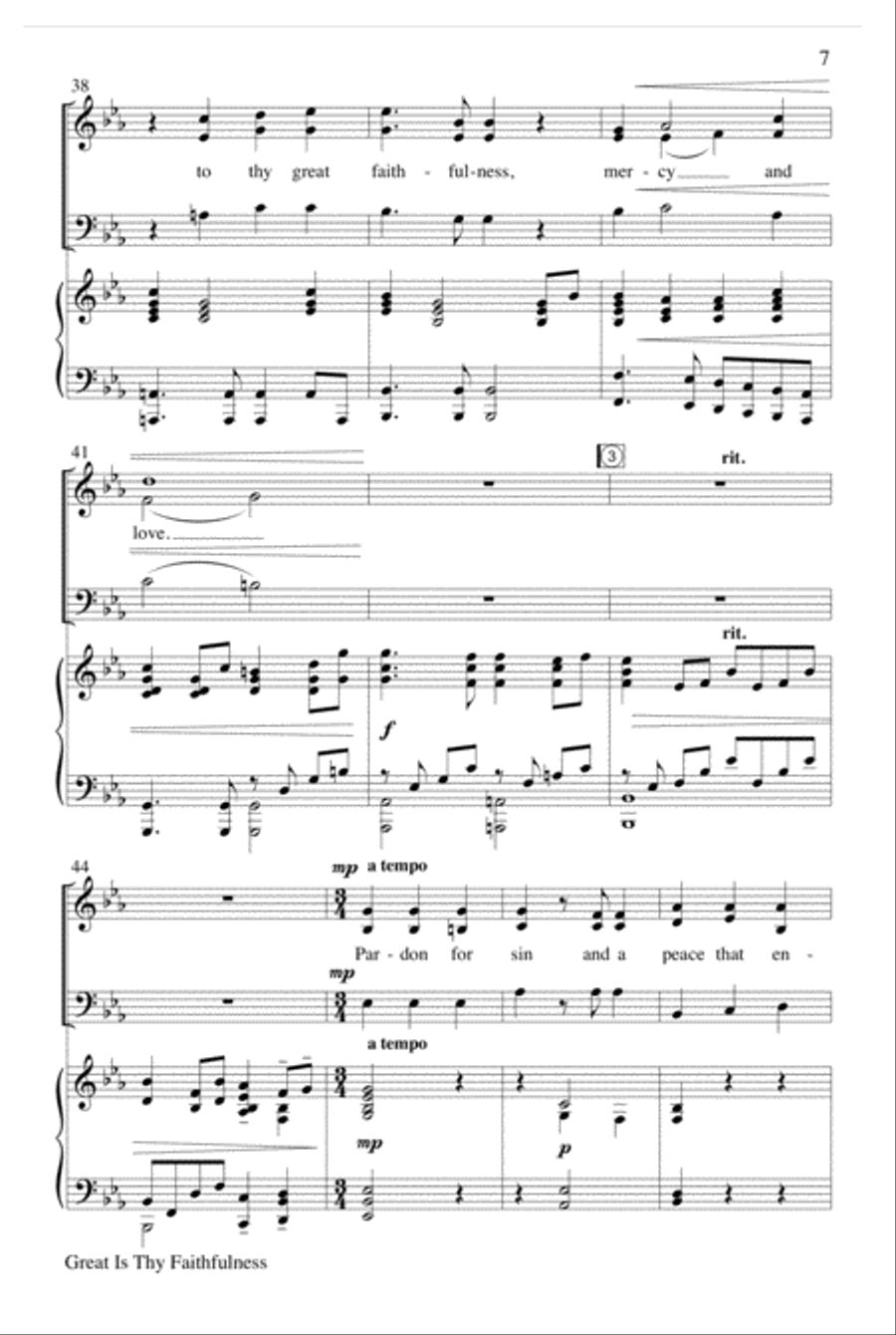 Great Is Thy Faithfulness Choir scores gallery preview page 7