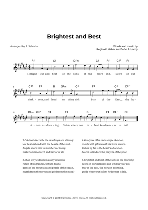 Brightest and Best (Key of F-Sharp Major)