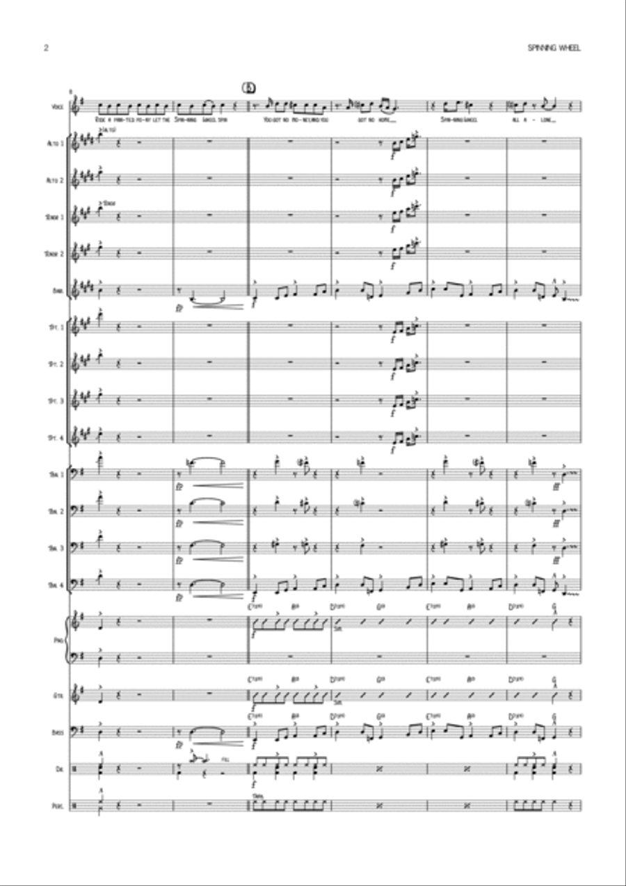 Spinning Wheel Jazz Ensemble scores gallery preview page 2