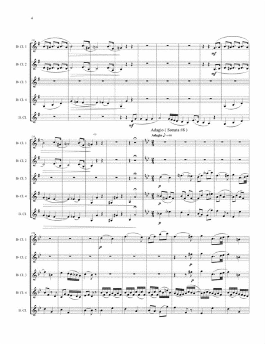 Bravo Beethoven for Clarinet Quintet Bravo Beethoven for Clarinet Quintet Clarinet Quintet scores gallery preview page 6
