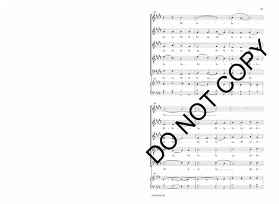 Alleluia in 5/4 4-Part scores gallery preview page 14