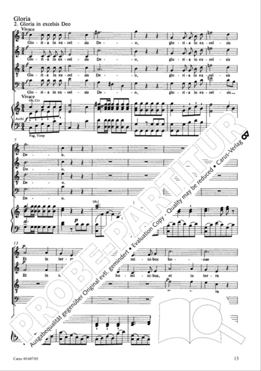Mass in time of war (Missa in tempore belli) 4-Part scores gallery preview page 20
