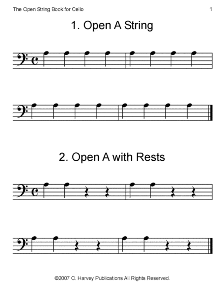 The Open-String Book for Cello Cello scores gallery preview page 2