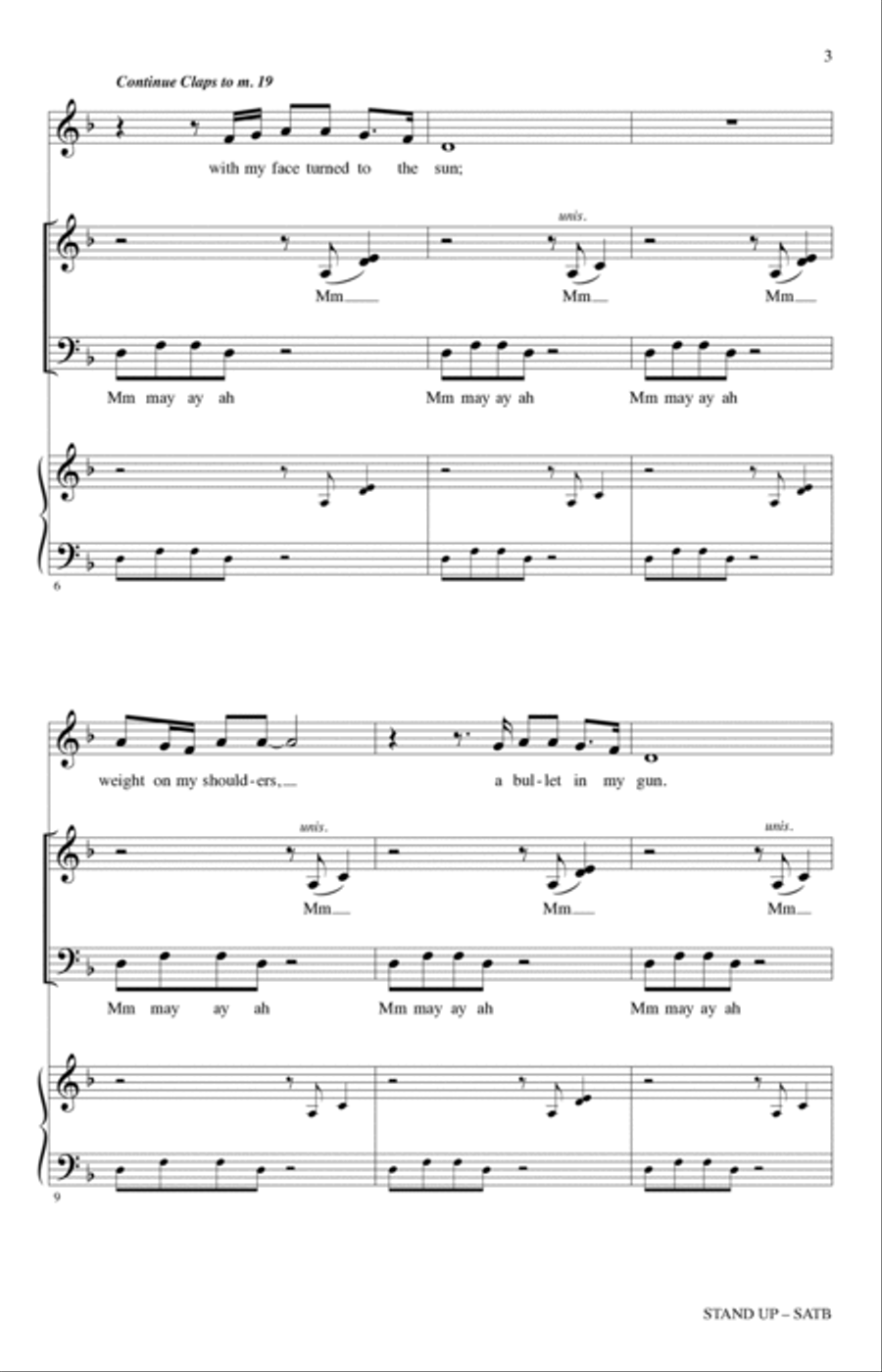 Stand Up (from Harriet) (arr. Mac Huff) 4-Part scores gallery preview page 2