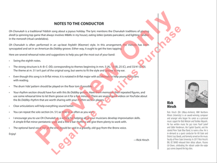 Oh Chanukah Jazz Ensemble scores gallery preview page 3