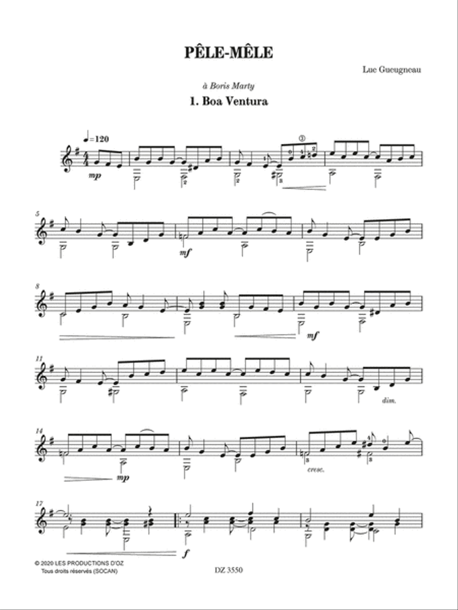 Pêle-Mêle, vol. 1 Classical Guitar scores gallery preview page 2