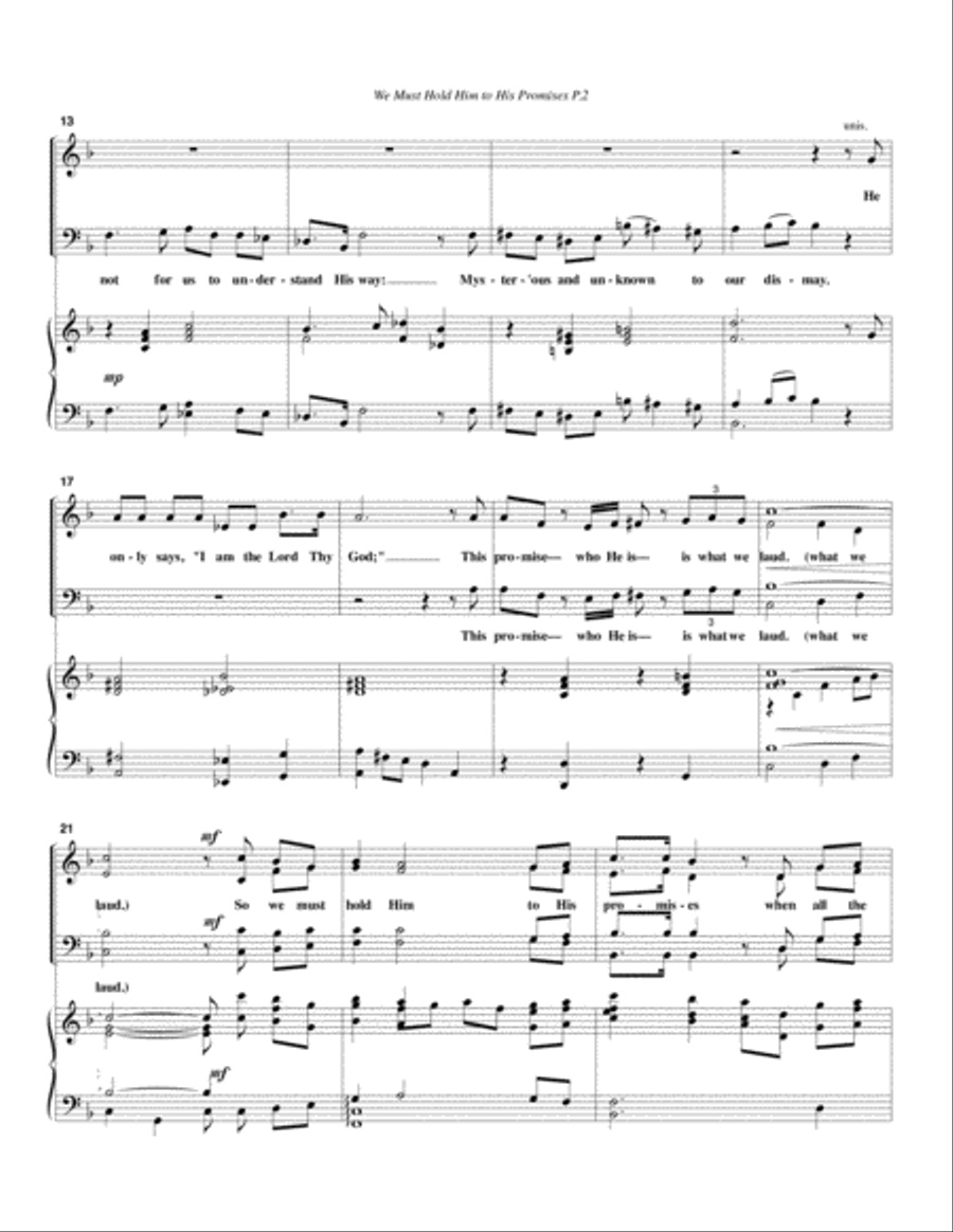 We Must Hold Him to His Promises--Octavo 4-Part scores gallery preview page 3