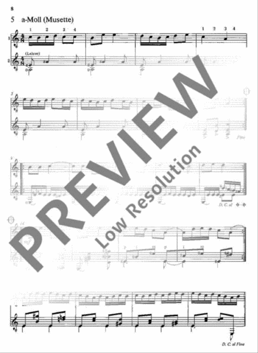 Elf Stücke für den Anfang Guitar Ensemble scores gallery preview page 9