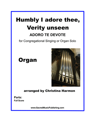 Book cover for Adoro Te Devote (Humbly We Adore Thee) – Organ