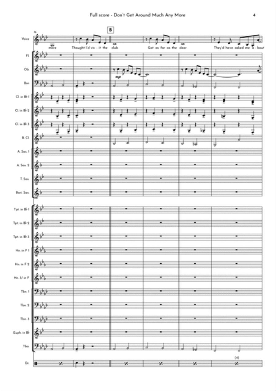 Don't Get Around Much Anymore Concert Band scores gallery preview page 4