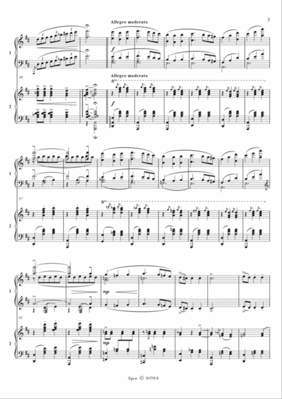 The Carousel Waltz 2 Pianos, 4-Hands scores gallery preview page 3