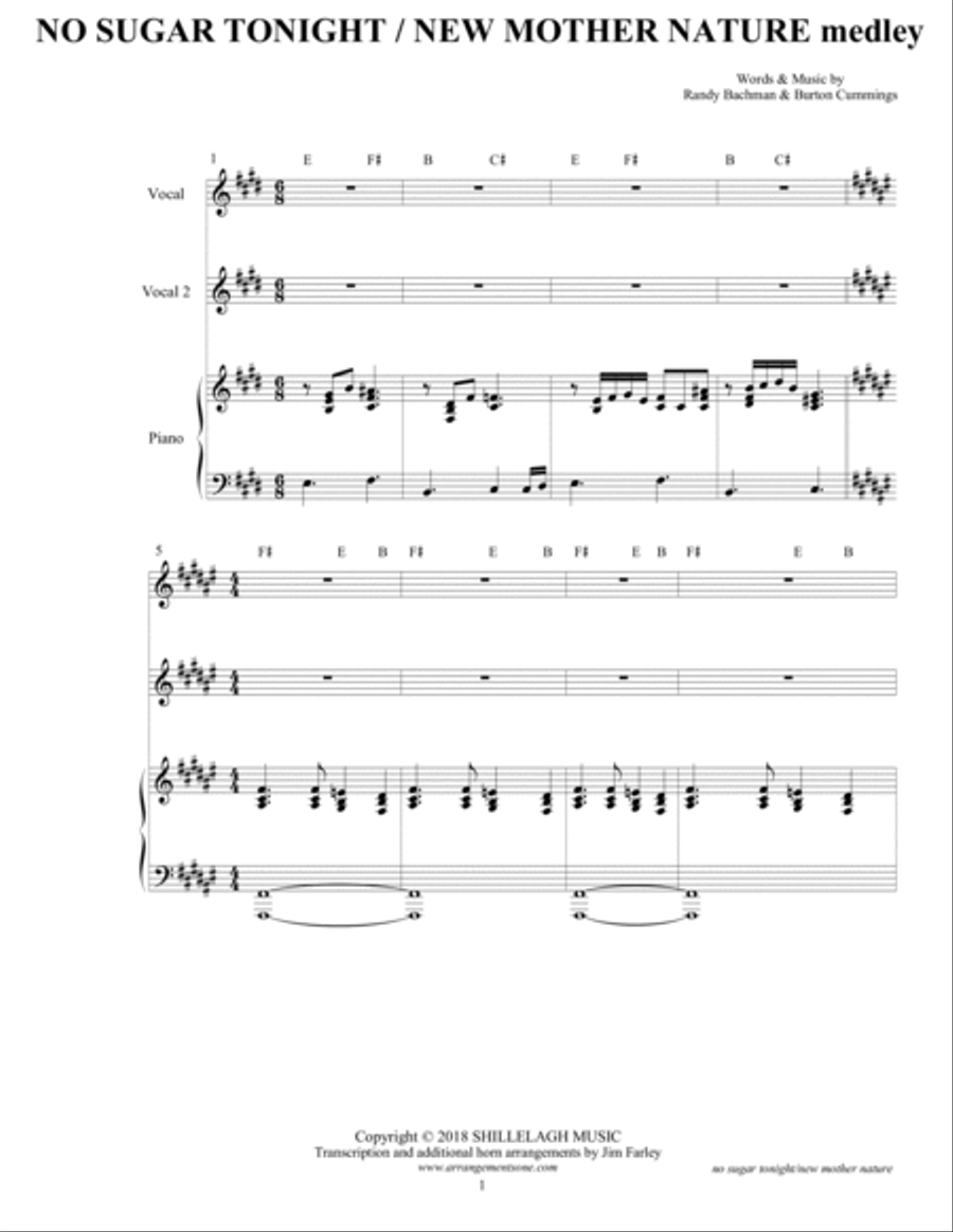 No Sugar Tonight Voice scores gallery preview page 3