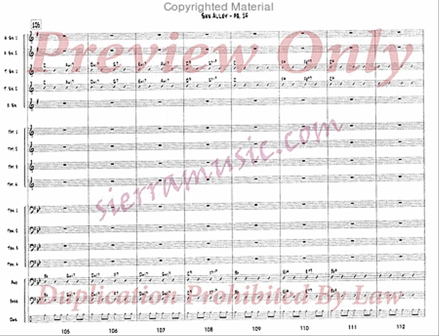 Sax Alley Jazz Ensemble scores gallery preview page 15