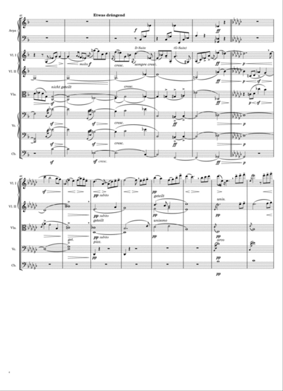 Symphony No. 5, 4th Movement String Quintet scores gallery preview page 4