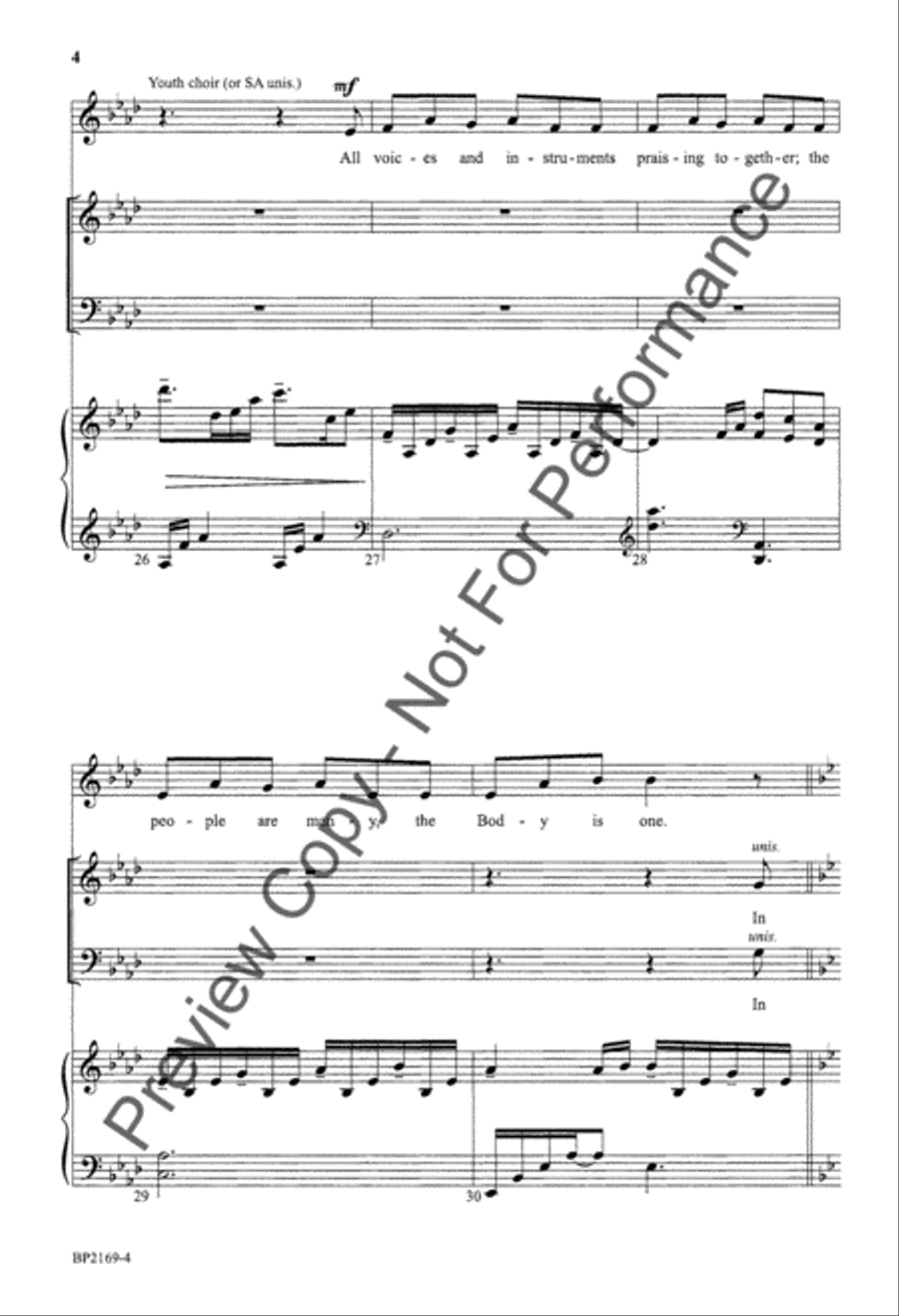 Let All the People Praise! 4-Part scores gallery preview page 5