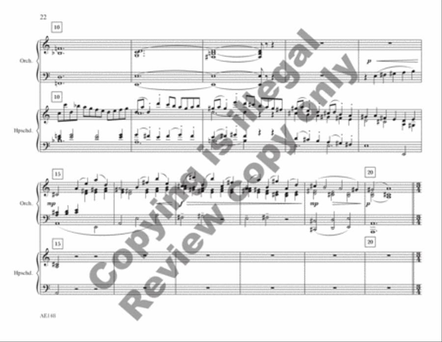 Concerto for Harpsichord and Strings String Orchestra scores gallery preview page 15