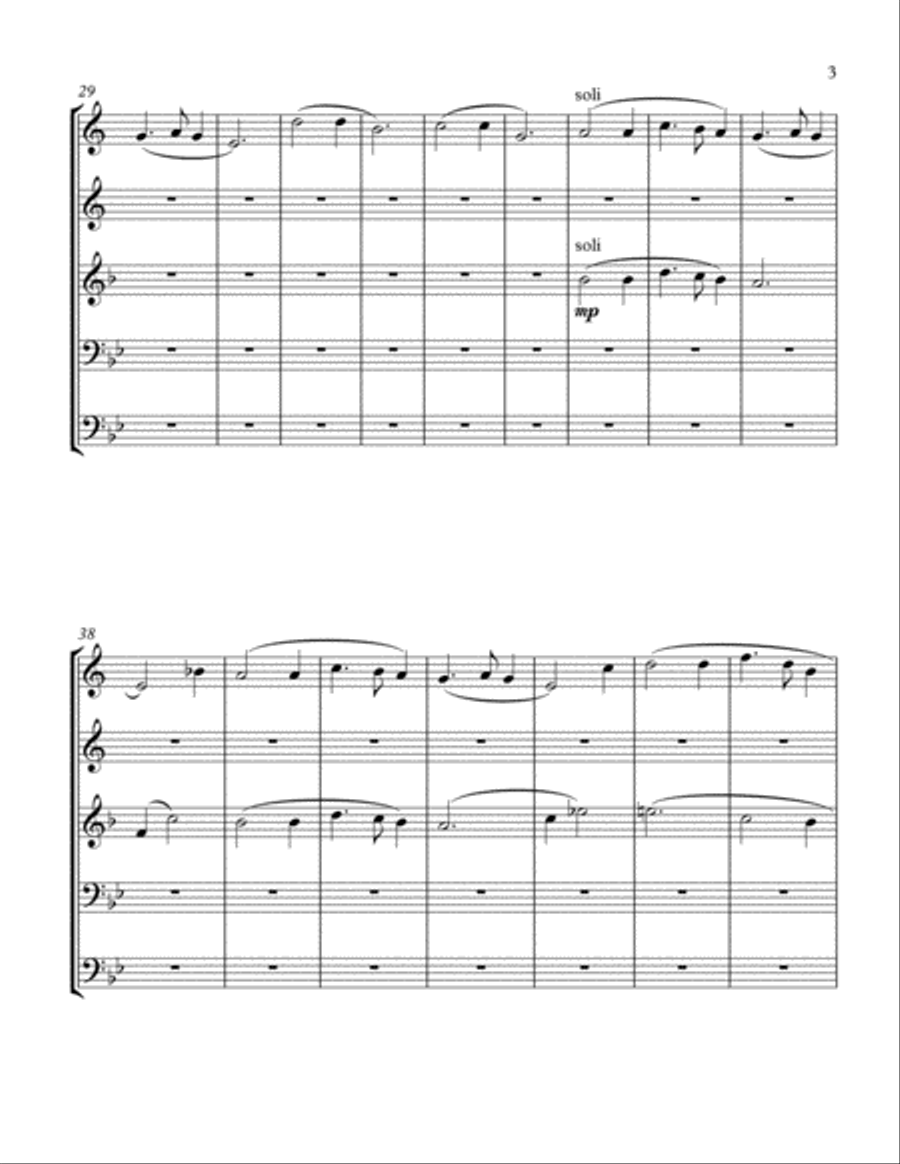 Silent Night in Flanders - Brass Quintet Brass Quintet scores gallery preview page 4