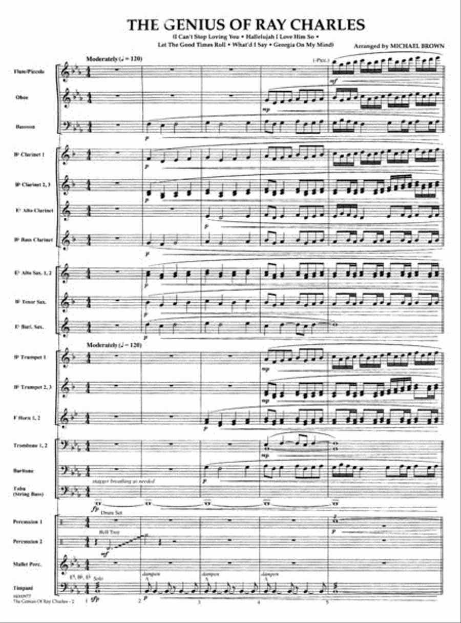 The Genius of Ray Charles Concert Band scores gallery preview page 2