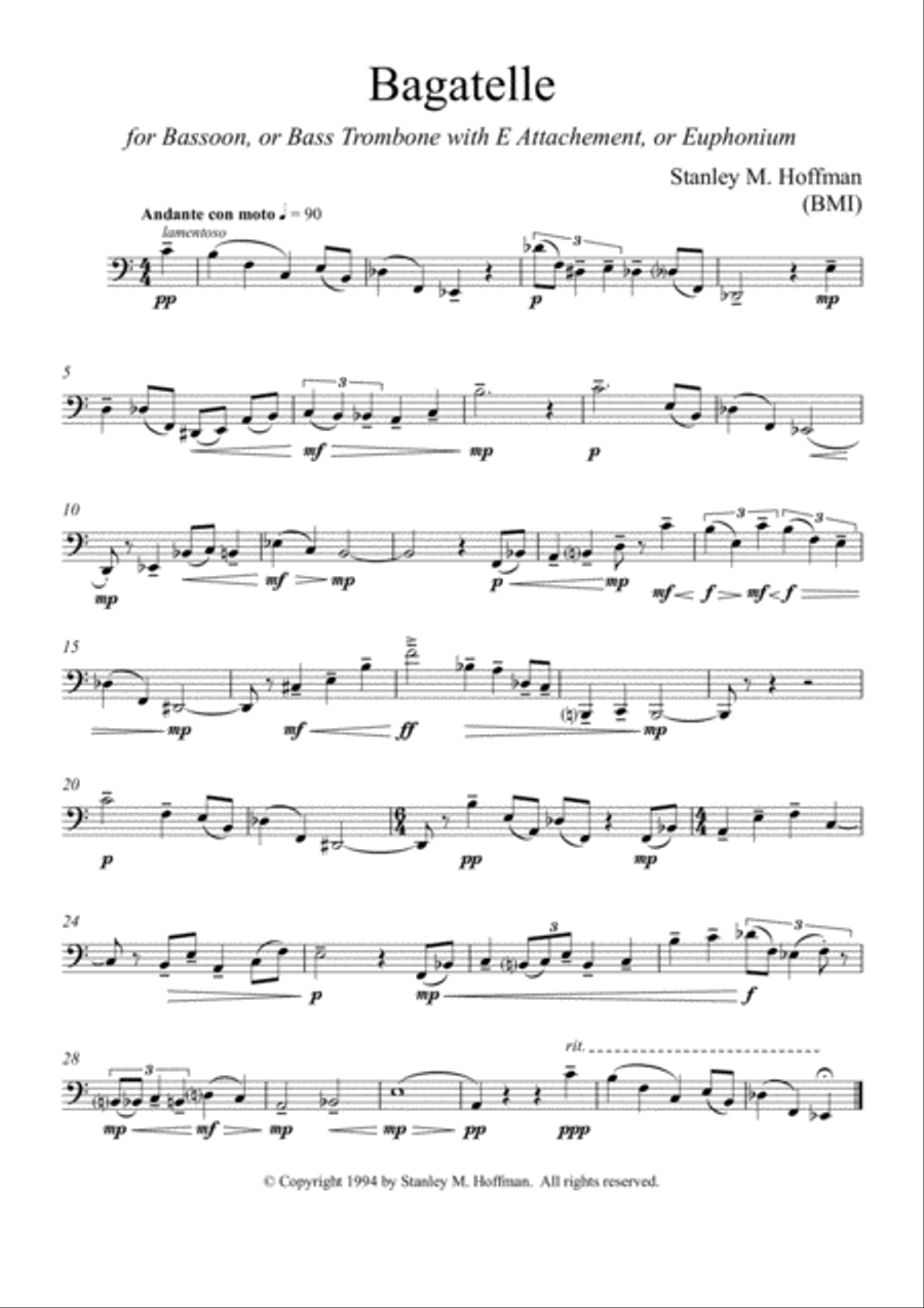 Bagatelle Small Ensemble scores gallery preview page 1