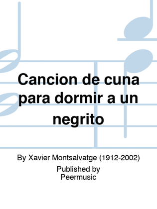 Book cover for Cancion de cuna para dormir a un negrito
