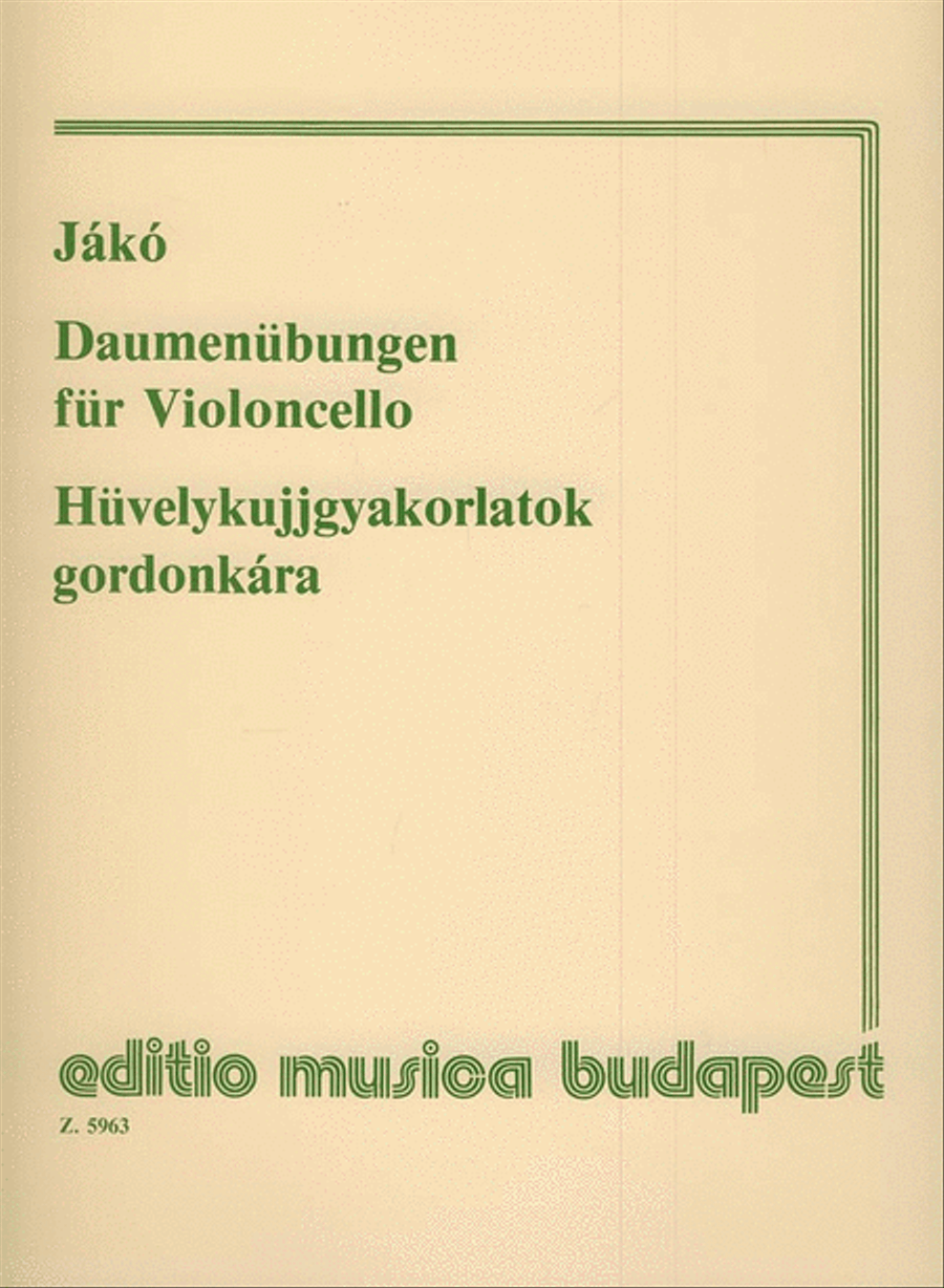 Daumenübungen Cello scores gallery preview page 1