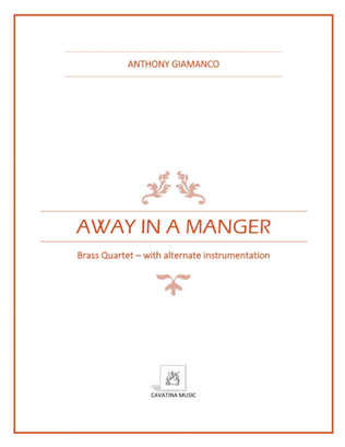 Book cover for Away in a Manger (brass quartet)