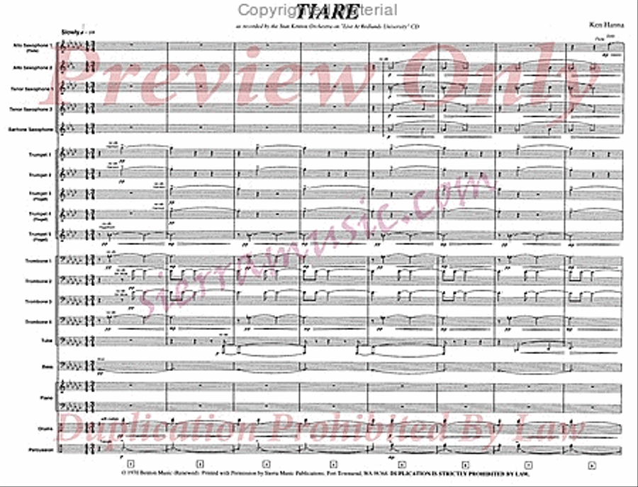 Tiare Tiare Jazz Ensemble scores gallery preview page 2
