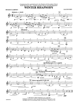 Winter Rhapsody: B-flat Bass Clarinet