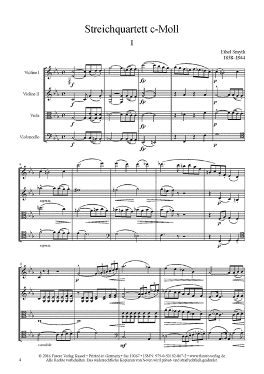 Streichquartett c-Moll String Quartet scores gallery preview page 2