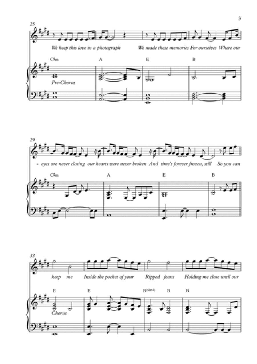 Photograph Piano Solo scores gallery preview page 3