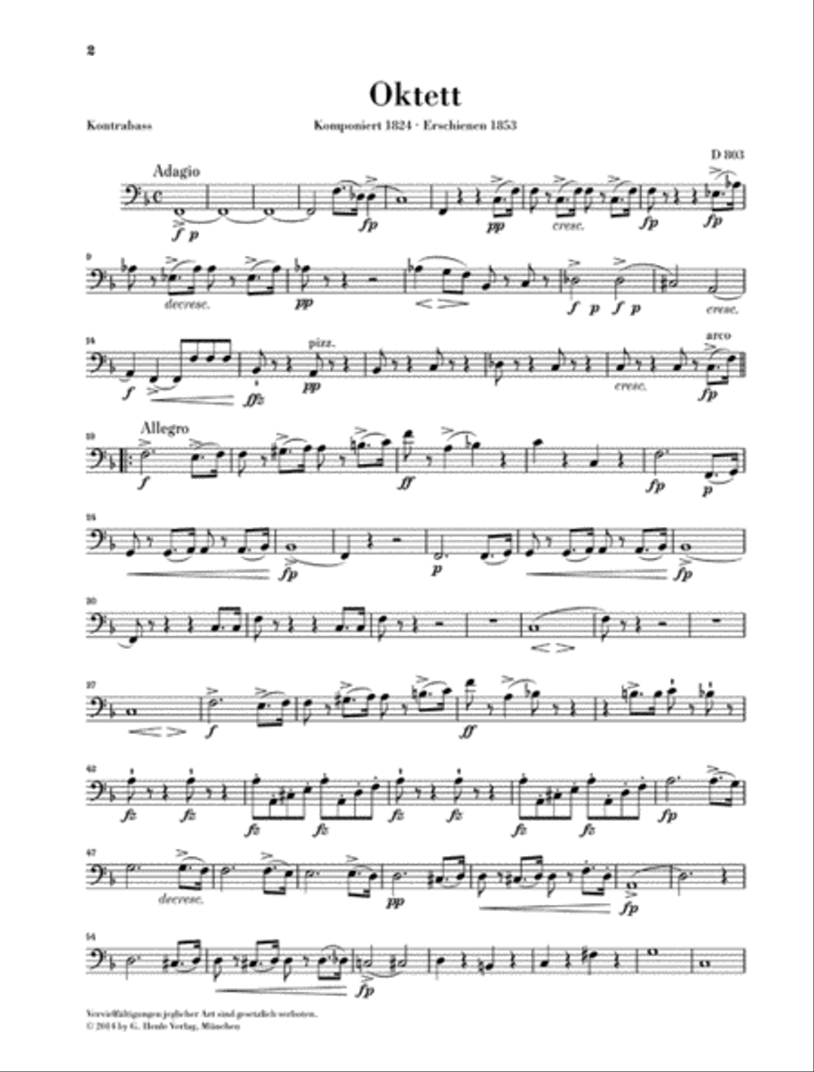 Octet in F Major D 803 Set of Parts scores gallery preview page 7