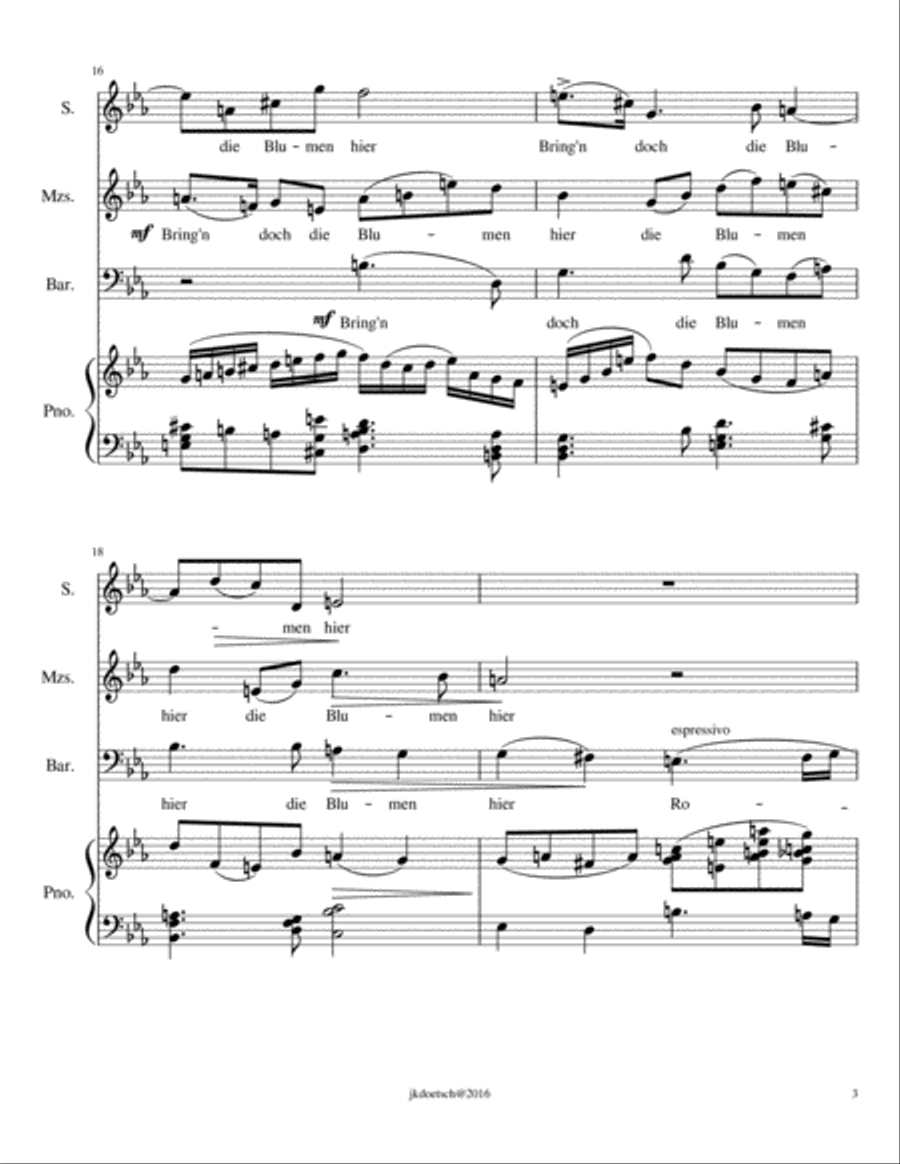 SIN WIR AUCH FERN VON DIR 3-Part scores gallery preview page 3
