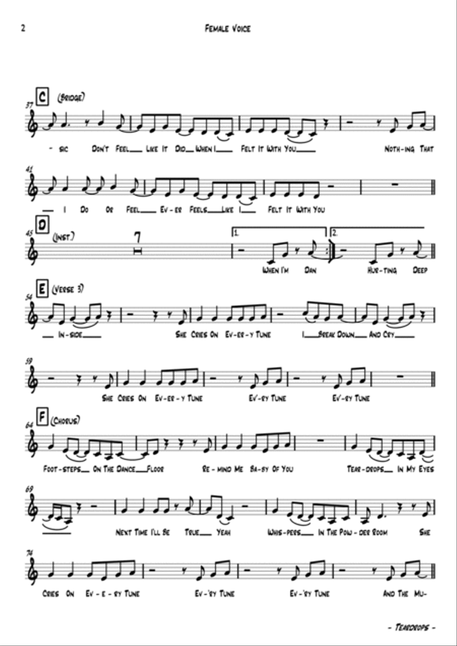 Teardrops Large Ensemble scores gallery preview page 3
