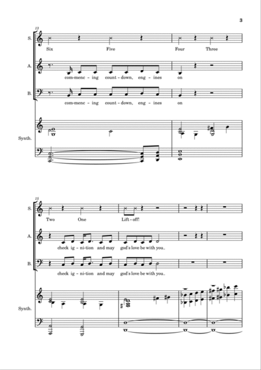 Space Oddity 3-Part scores gallery preview page 3