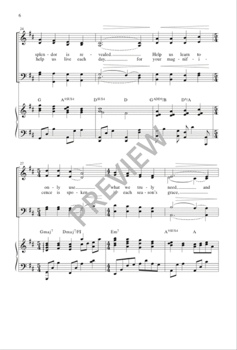 For the Beauty of the Earth 4-Part scores gallery preview page 7