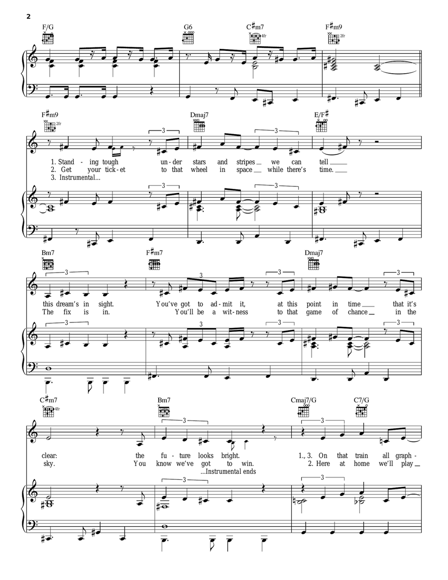 I.G.Y. (What A Beautiful World) Piano, Vocal, Guitar scores gallery preview page 2