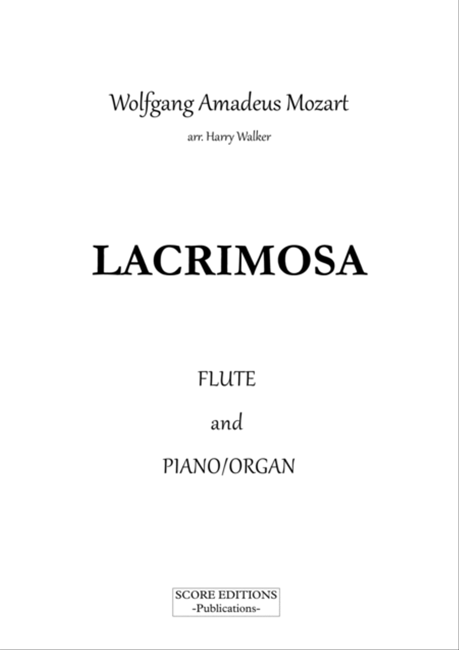 Lacrimosa - Mozart (for Flute and Piano/Organ) Lacrimosa - Mozart (for Flute and Piano/Organ) Flute Solo scores gallery preview page 2