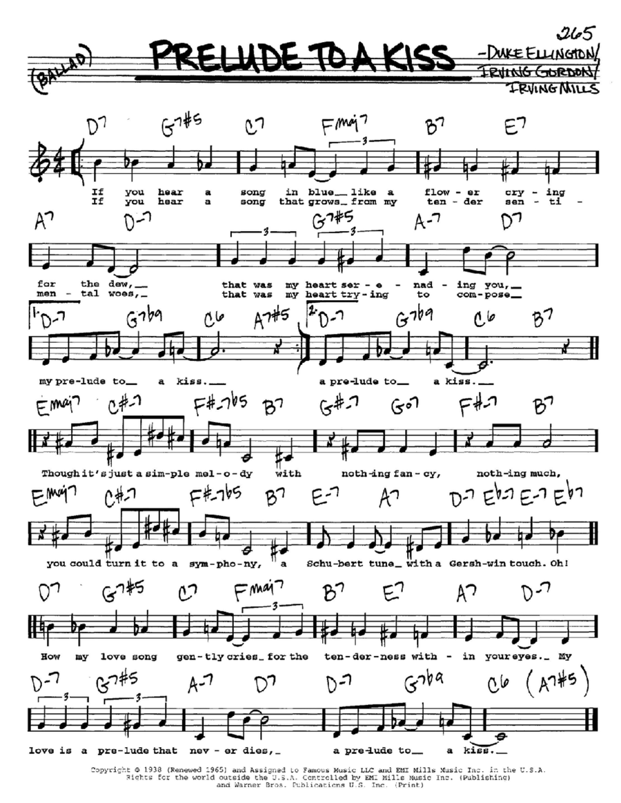 Prelude To A Kiss Voice scores gallery preview page 1