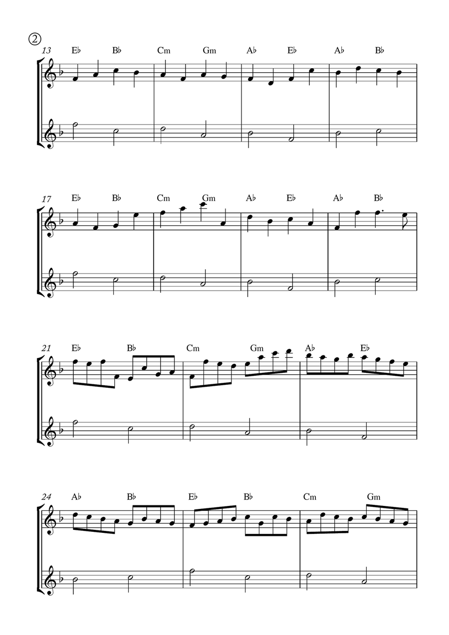 Canon in D Woodwind Duet scores gallery preview page 2