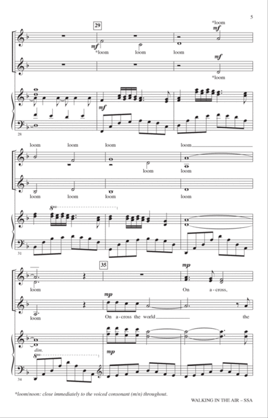 Walking In The Air (from The Snowman) (arr. John Leavitt) SSA scores gallery preview page 4