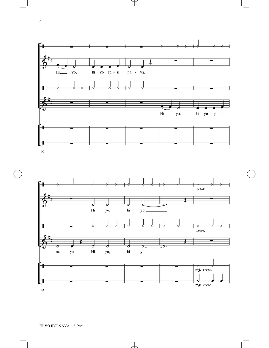 Hi Yo Ipsi Naya (arr. Mark Burrows) 2-Part scores gallery preview page 2
