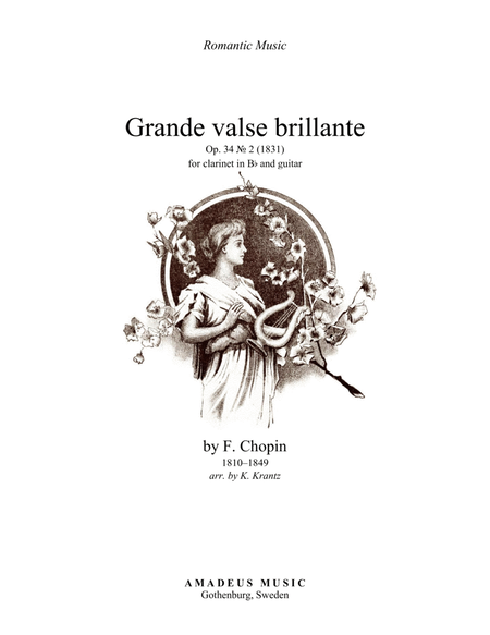 Grande valse brillante, Op. 34 No. 2 for clarinet in Bb and guitar and guitar image number null