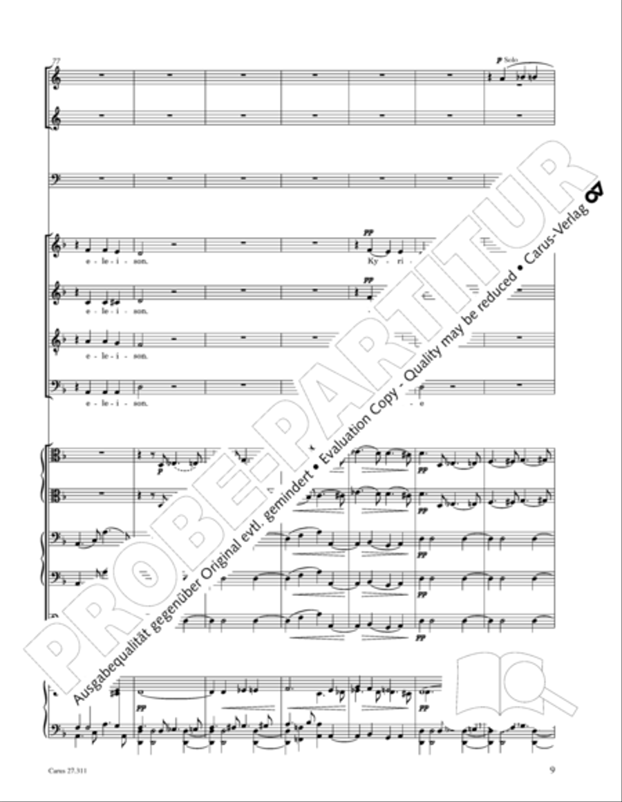 Requiem - church version (Requiem. Fassung mit kleinem Orchester) 4-Part scores gallery preview page 25