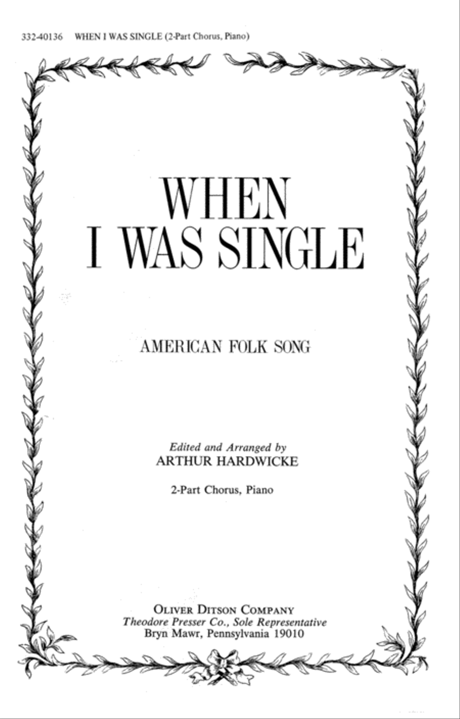 When I Was Single Tenor Voice scores gallery preview page 1