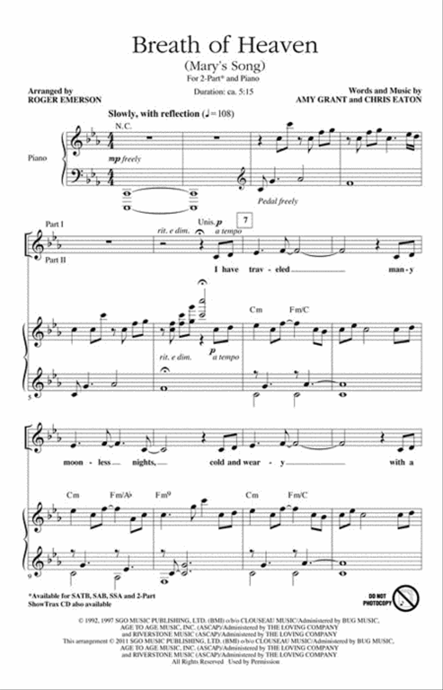 Breath of Heaven 2-Part scores gallery preview page 2