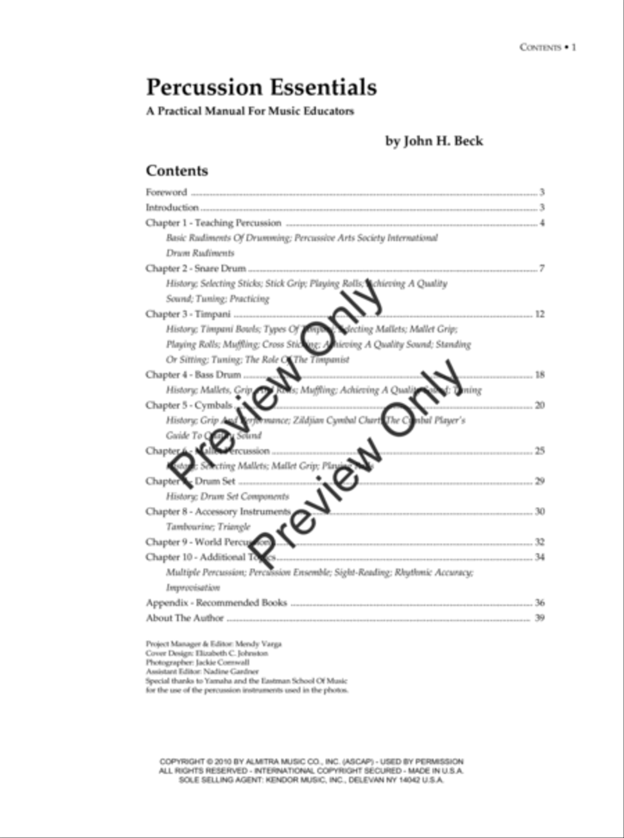 Percussion Essentials Percussion scores gallery preview page 2