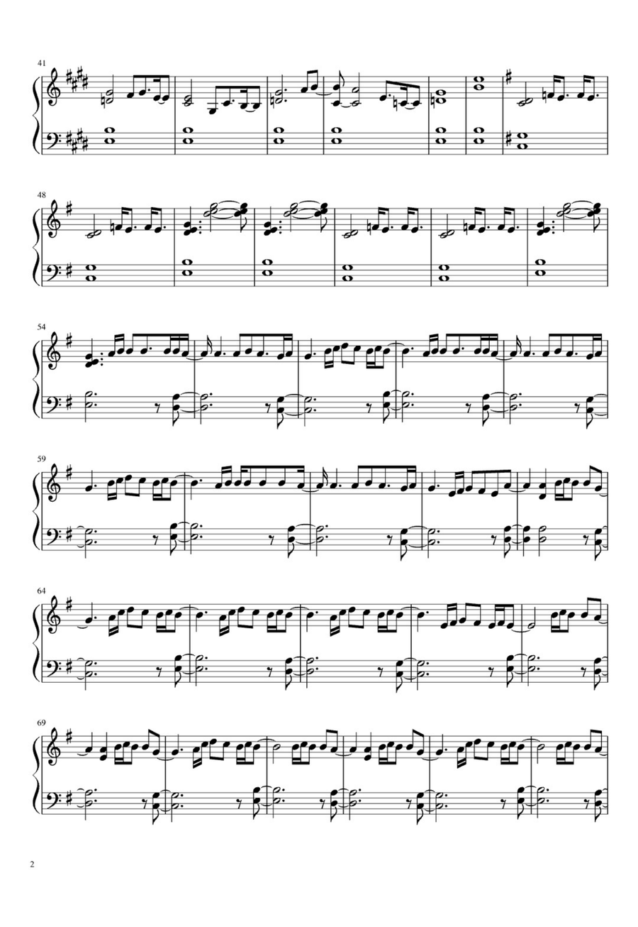 Black Easy Piano scores gallery preview page 2